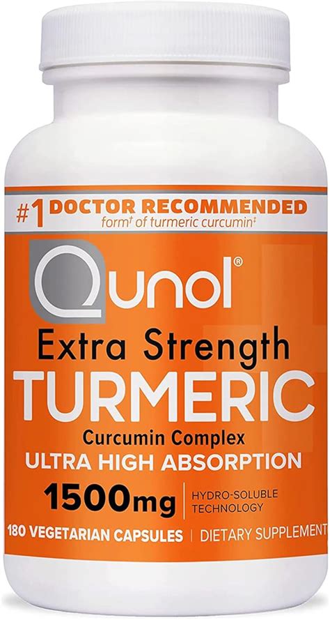 Amazon Com Qunol Turmeric Curcumin Supplement Turmeric 1500mg With