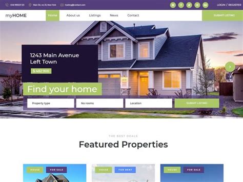 Real Estate Listing Website Template