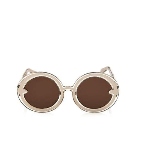Karen Walker Eyewear Orbit Round Framed Sunglasses Round Mirrored