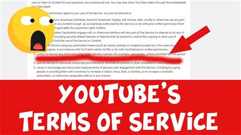 30 Minutes Of Reading Youtubes Terms Of Service Youtube