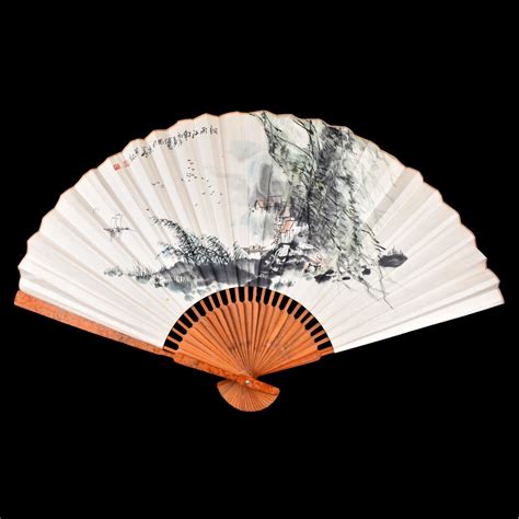 Vintage Handpainted Chinese Fan Kodner Auctions