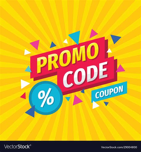 Promo Code Coupon Design Advertising Promotion Vector Image