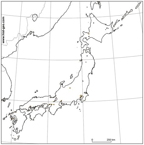 Japan map, japan tourism icon, japan holiday ideas material, holidays, text, textile png. Blank map of main japanese cities with parallels and meridians