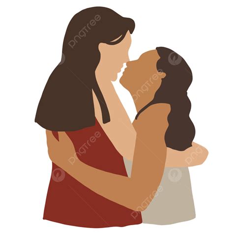 coppia lesbica che bacia vettore lgbt orgoglio lesbica lgbt amore png e vector per il