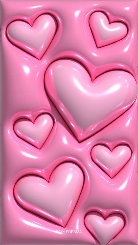 Hearts Pink 3d Wallpaper Aesthetic In 2023 3d Wallpaper Iphone Geometric Wallpaper Iphone