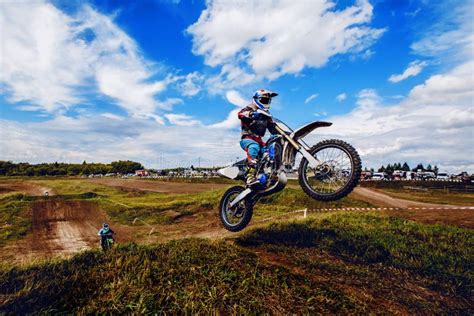 Participates In Motocross Cross Country Stock Photo Image Of