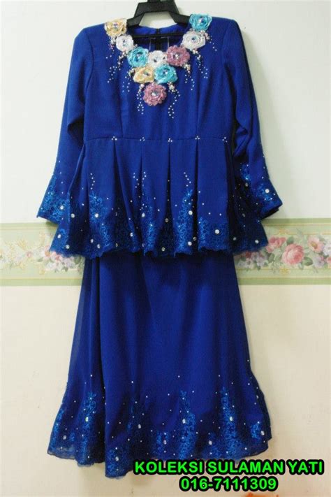Baju raya 2020 | kurung moden songket prada royal blue (biru royal) sw11 this product is currently out of stock and unavailable. KOLEKSI SULAMAN YATI: Baju Peplum Pengantin Royal Blue