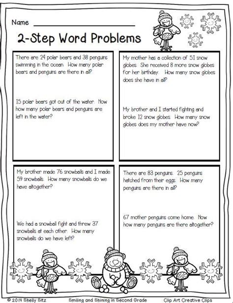 3rd Grade Two Step Word Problems