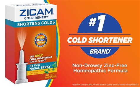 Zicam Cold Remedy No Drip Nasal Spray With Cooling Menthol And Eucalyptus 05 Ounce