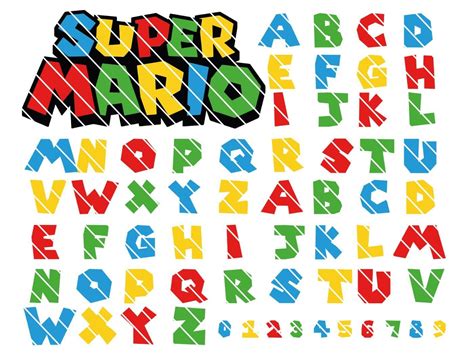 Super Mario Font Mario Font Super Mario Svg Super Mario Font Svg