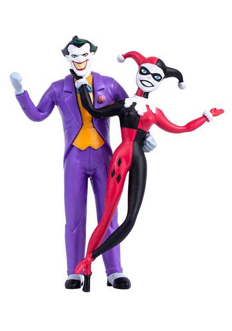 Dc Comics Batman The Animated Series Joker And Harley Quinn Bendable Figures