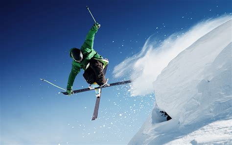 Fonds Decran 3840x2400 Ski Homme Saut Neige Sport Télécharger Photo