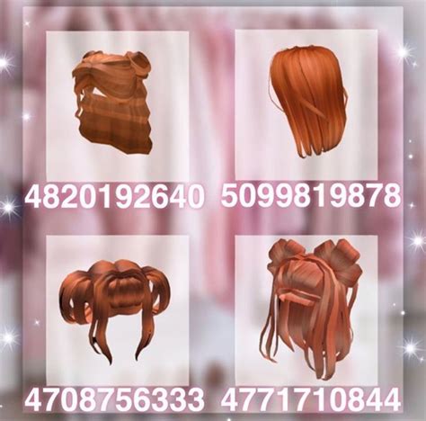 𝙶𝚒𝚗𝚐𝚎𝚛 𝙷𝚊𝚒𝚛 Ginger Hair Roblox Codes Bloxburg Decal Codes