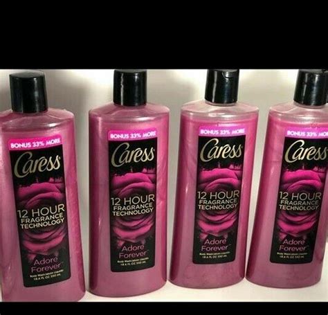 Lot Of 4 Caress Adore Forever Body Wash 186 Oz 12 Hour Fragrance