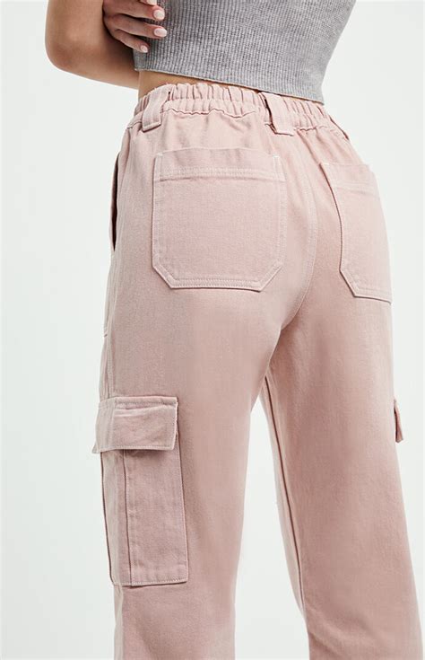 Pacsun Pink Utility Cargo Pants At