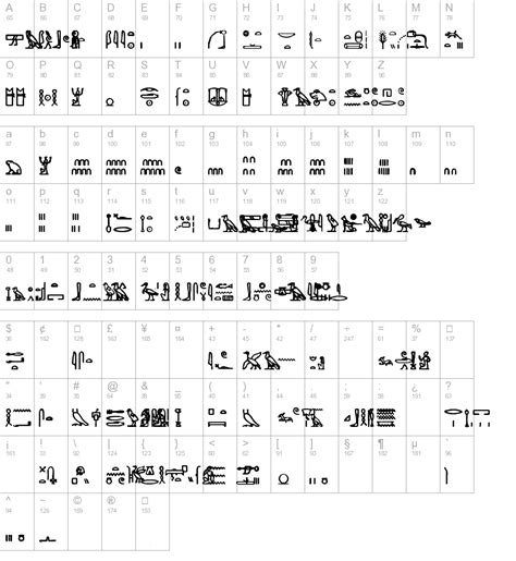 Hieroglyph Regular Truetype Font