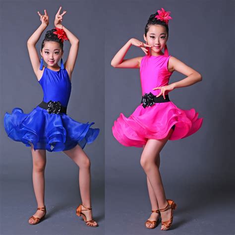 Professional Latin Dance Dress For Girls Competition Costumes Kids