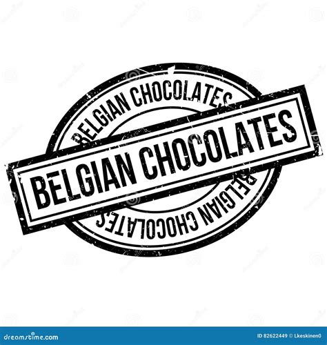 Belgian Chocolates Rubber Stamp Stock Illustration Illustration Of