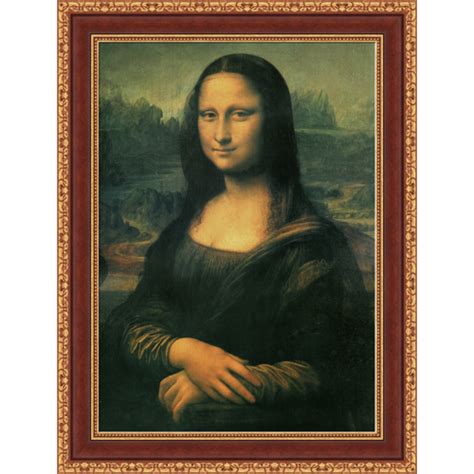 Leonardo Da Vinci Mona Lisa Framed Canvas Giclee Print 27x36 V03 24