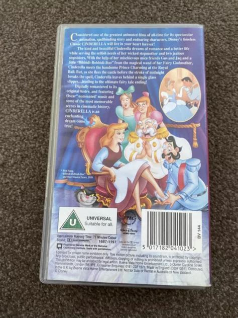 Cinderella Vhsdm 1997 Walt Disney Classics New Digitally Remastered