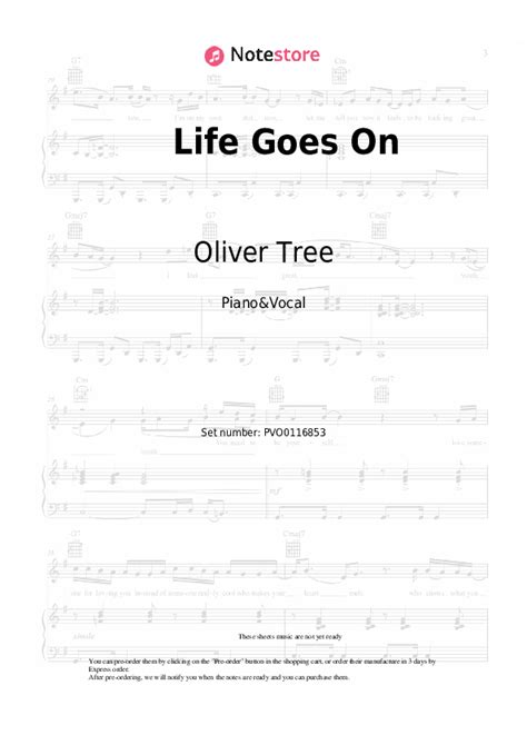 Oliver Tree Life Goes On Sheet Music For Piano With Letters Download
