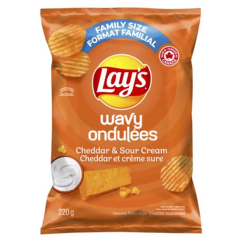 Lays Wavy Cheddar And Sour Cream Chips