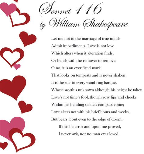Sonnet No116 By William Shakespeare Its All About Love Its All