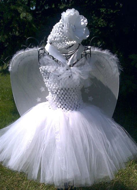 Halloween Tutu Costume White Angel Tutu Infant Toddler Girls