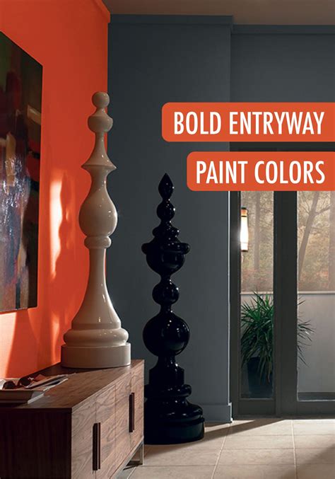 Give Your Modern Entryway A Dash Of Color On An Accent Wall With Red Behr Paint This Fiery