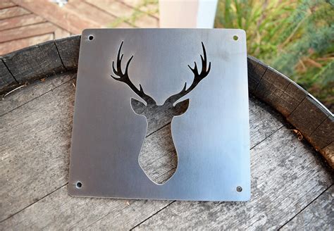 Metal Deer Cutout Silhouette Sign Custom Deer Sign Hunters Etsy