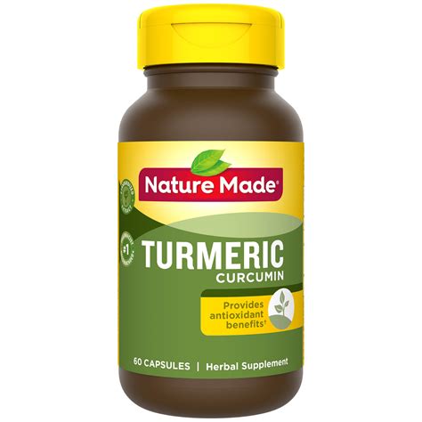 Nature Made Turmeric 500 Mg Capsules 60 Count For Antioxidant Support