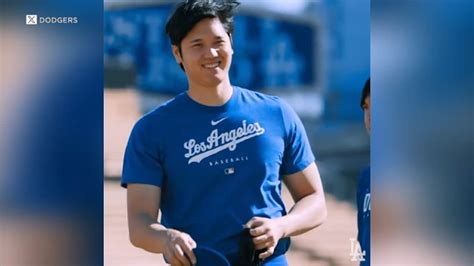 Dodgers Star Shohei Ohtani Seen Practicing In Blue Gear At Dodger