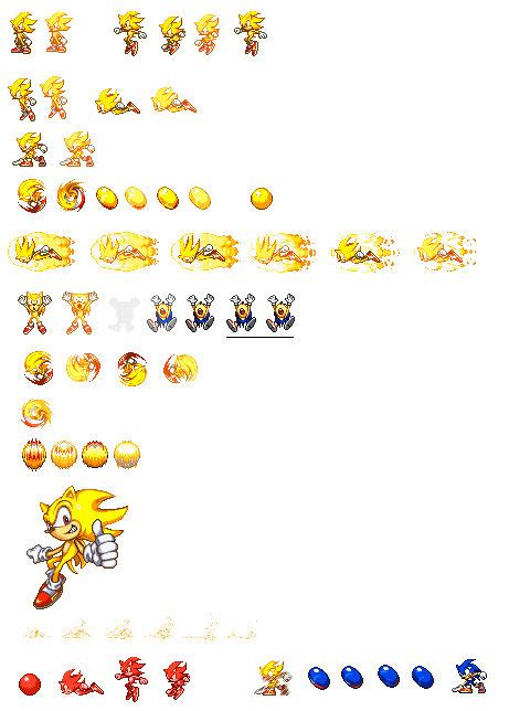 Super Sonic Sprite Sheet By Dinojack9000 On Deviantart