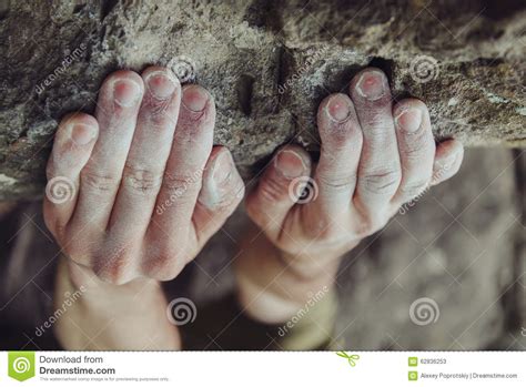 Male Climber Hands Stock Image Image Of Leisure Grip 62836253