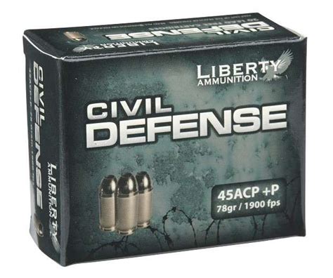 Liberty Civil Defense 45acpp 78gr 20rd Range Usa