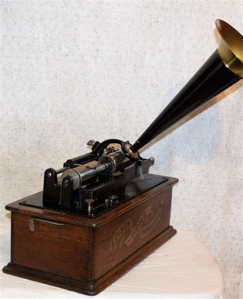 Edison Home Phonograph With Banner Decal Restored For Sale