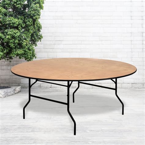 Flash Furniture Yt Wrft72 Tbl Gg 72 Round Wood Folding Banquet Table