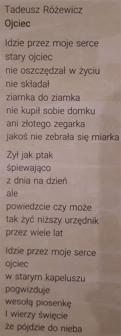 Wiersz Kończy Się Stwierdzeniem Nie Dam Się - Utwór Tadeusza Różewicza jest wierszem sylabicznym czy wolnym