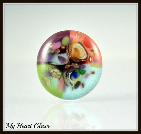 Fused Glass Cabochon Fused Glass Fused Glass Jewelry Etsy