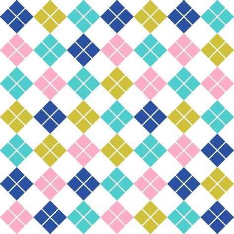 Vintage Seamless Pattern With Soft Color Rhombus Retro Geometric