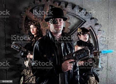 Steampunk Fighting Trio Stock Photo Download Image Now 25 29 Years