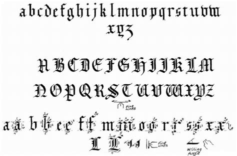 Learn Calligraphy Blackletter Alphabet Or Gothic