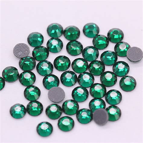 Emerald Hotfix Rhinestones Dmc Iron On Crystal Bling Etsy