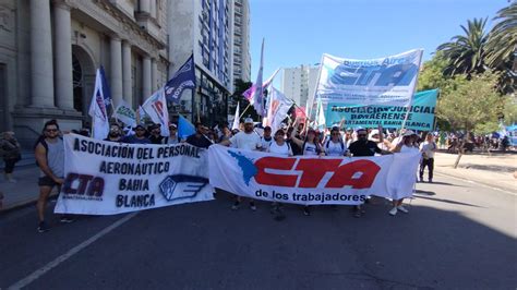 CTA Provincia de Buenos Aires Histórica movilización en Bahía Blanca