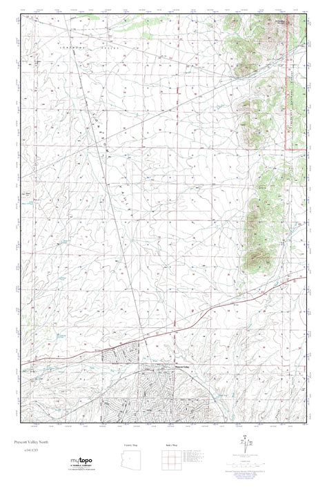 Mytopo Prescott Valley North Arizona Usgs Quad Topo Map