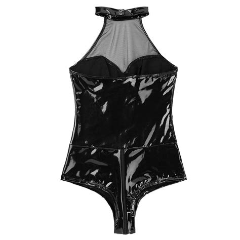 Open Crotch Lingerie Latex Catsuit Kinky Cloth