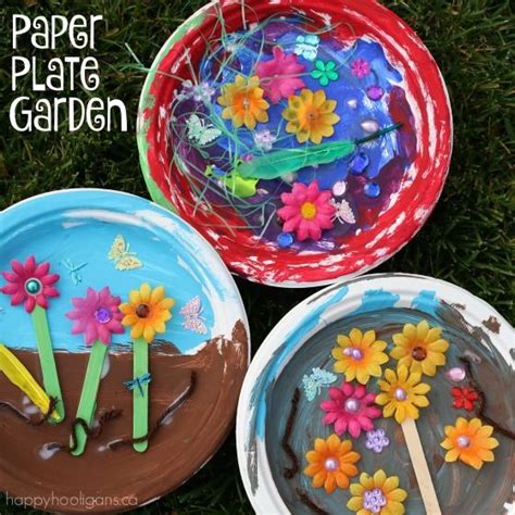 Create a sunflower gardening project by starting your seeds in plastic cups. Paper Plate Garden: a Fun Letter "G" Craft - Happy ...