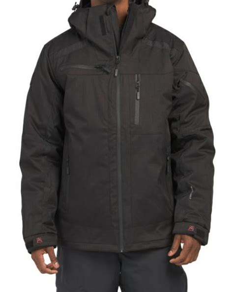 Mens 3 In 1 Waterproof Systems Ski Jacket With Detachable Hood Black