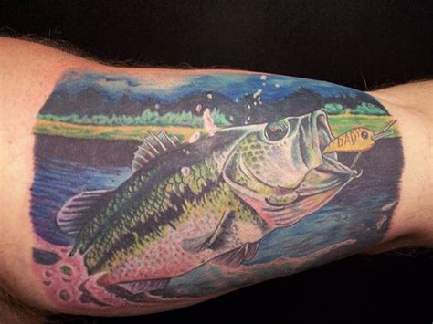 Pin Bass Fishing Tattoos Fish Tattoo Tuesday On Pinterest Bass