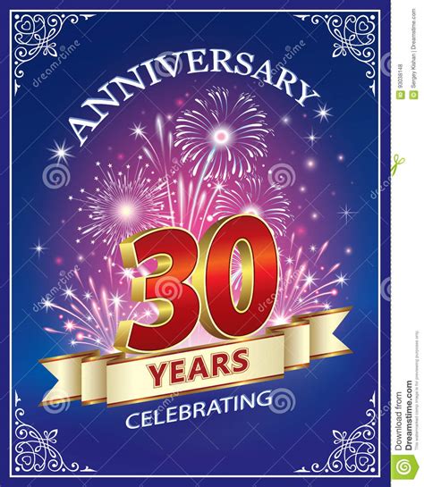Anniversary 30 Years Stock Vector Illustration Of Advertisement 93038148